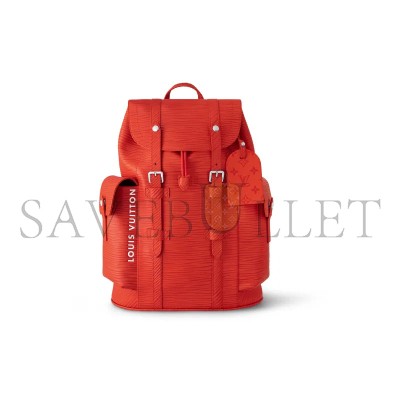 LOUIS VUITTON CHRISTOPHER MM VERMILLION RED M23764 (44*38*21cm)